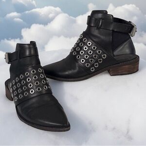 All Saints Black Ankle Boots Size 39/8.5